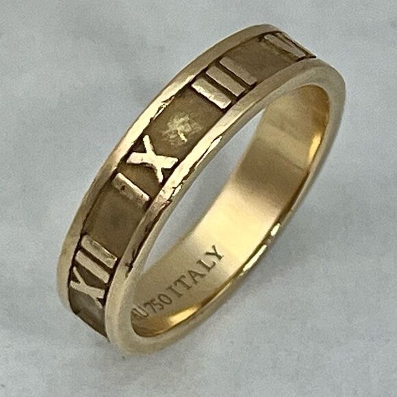 Retired Tiffany & Co. Atlas  Band - 18k Yellow Gold - sz 5.5 - Picture 13 of 16